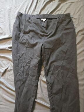 J.Jill Ponte Slim-Leg Pants Charcoal Grey XL